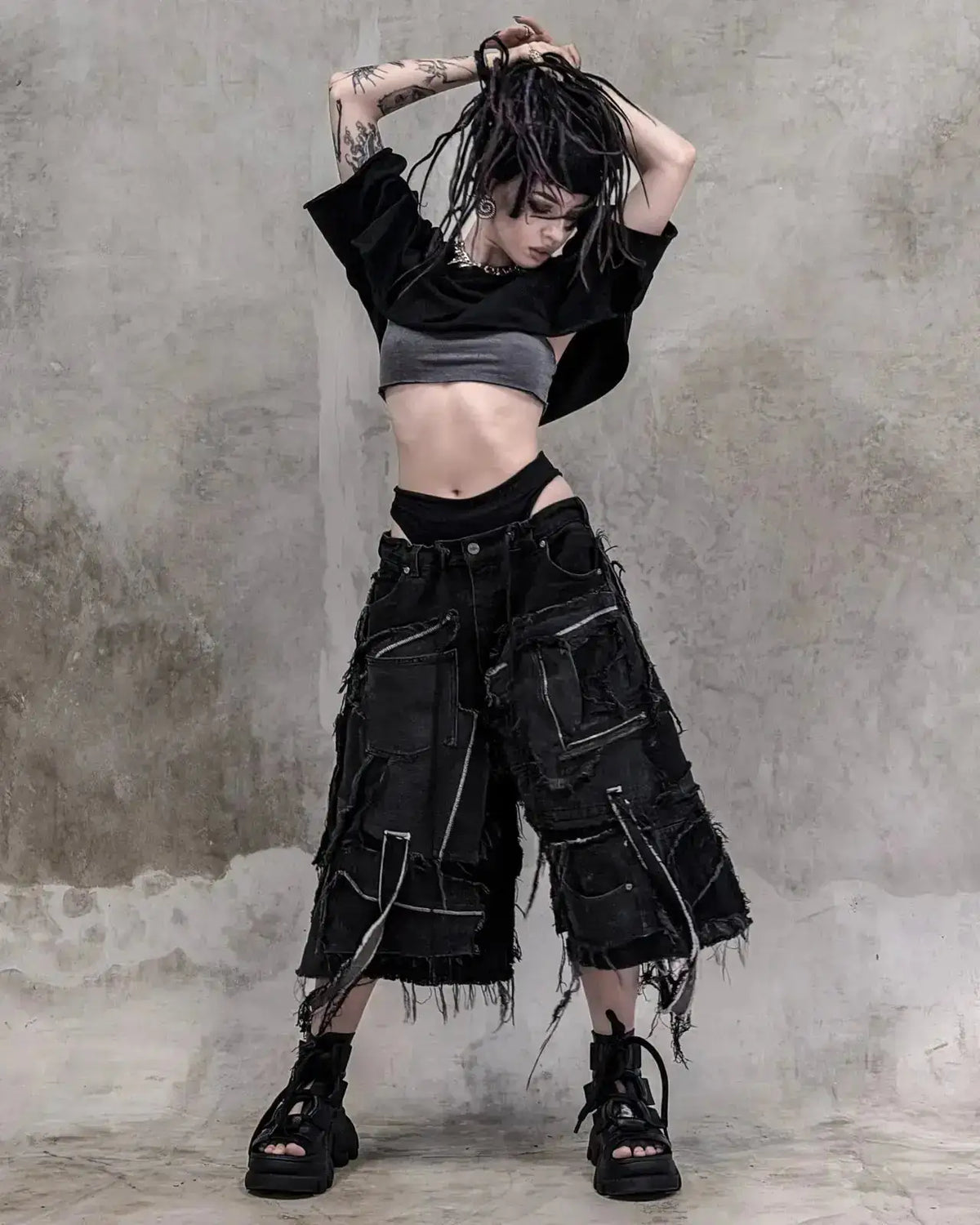 OPIUM SHORTS  shorts - dark fashion by SON27